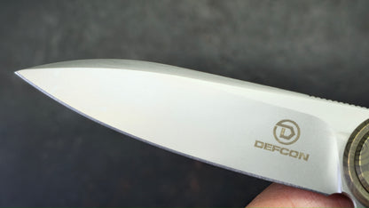 Defcon Pivot Button Lock Bronze Titanium Handle M390 Blade