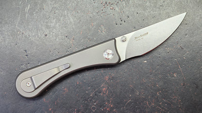 TWOSUN TS152 Button Lock Titanium Handle D2 Blade