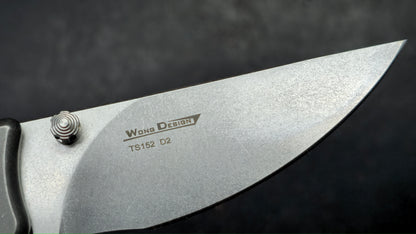 TWOSUN TS152 Button Lock Titanium Handle D2 Blade