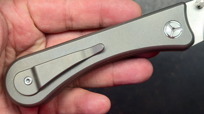 TWOSUN TS152 Button Lock Titanium Handle D2 Blade