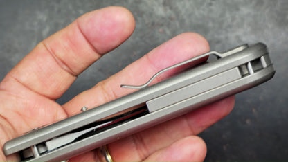 TWOSUN TS152 Button Lock Titanium Handle D2 Blade
