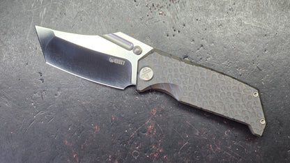 Kubey Hamster Flame or Gray Titanium Handle 14C28N Blade