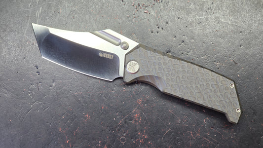 Kubey Hamster Flame or Gray Titanium Handle 14C28N Blade