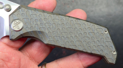 Kubey Hamster Flame or Gray Titanium Handle 14C28N Blade