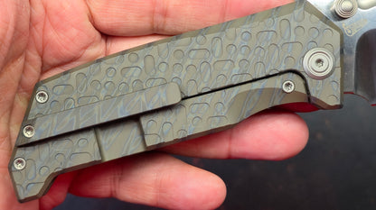 Kubey Hamster Flame or Gray Titanium Handle 14C28N Blade