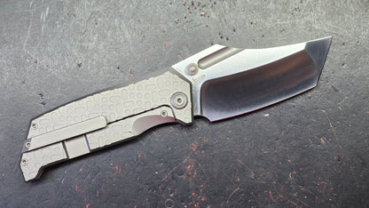 Kubey Hamster Flame or Gray Titanium Handle 14C28N Blade