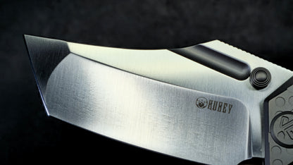 Kubey Hamster Flame or Gray Titanium Handle 14C28N Blade