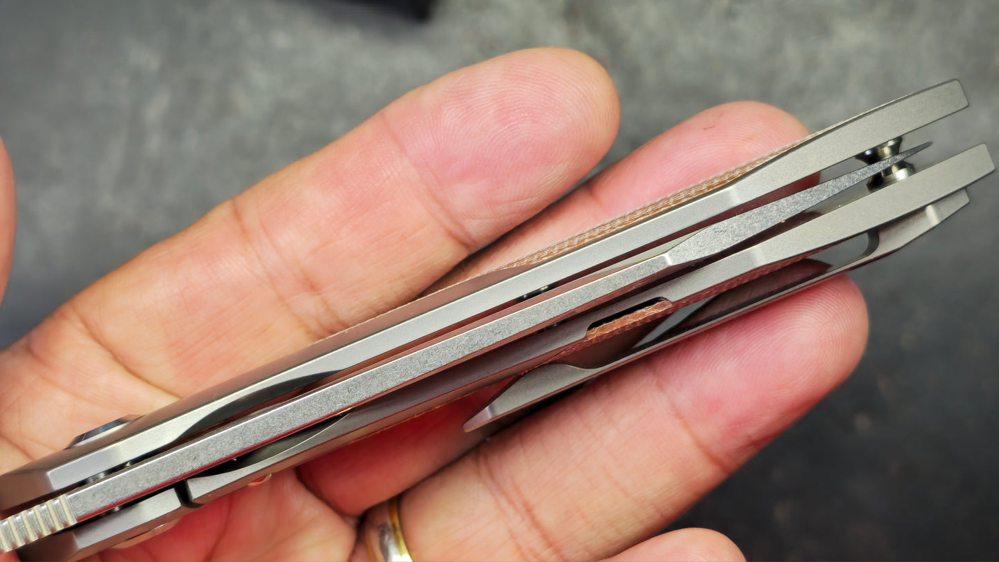 Kansept Strip Micarta/Titanium Handle Magnacut Blade