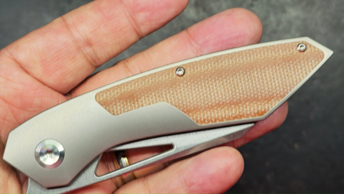 Kansept Strip Micarta/Titanium Handle Magnacut Blade