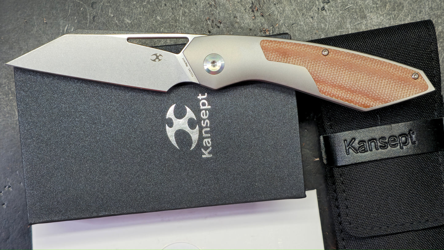Kansept Strip Micarta/Titanium Handle Magnacut Blade