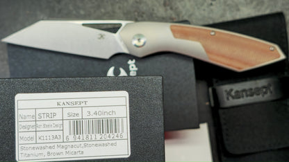 Kansept Strip Micarta/Titanium Handle Magnacut Blade