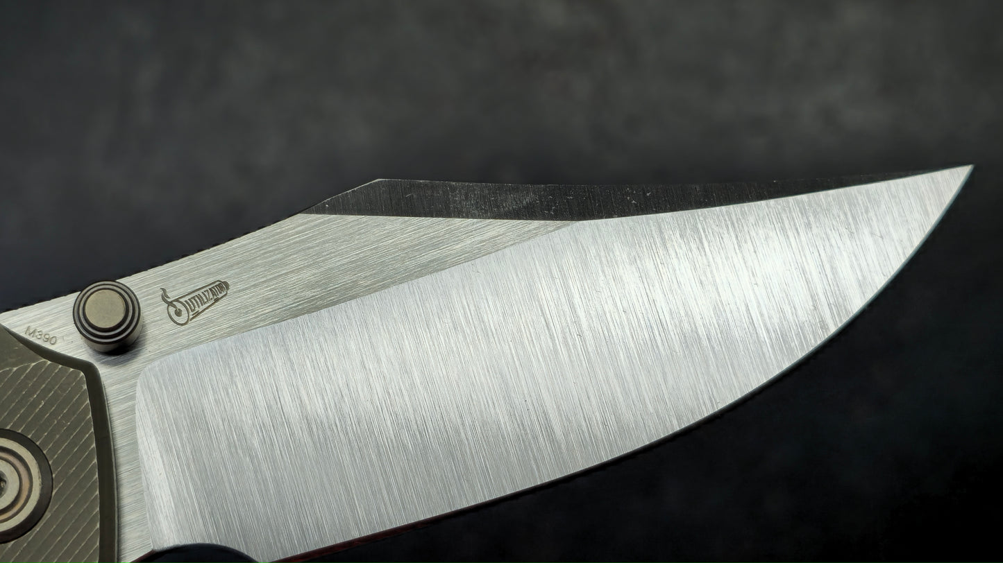 Kubey Classico Bronze Titanium Handle M390 Blade