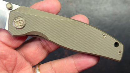Kubey Classico Bronze Titanium Handle M390 Blade