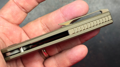 Kubey Classico Bronze Titanium Handle M390 Blade