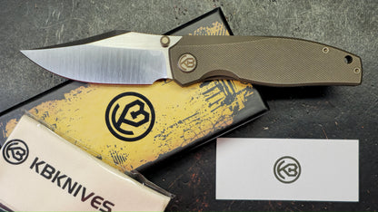 Kubey Classico Bronze Titanium Handle M390 Blade