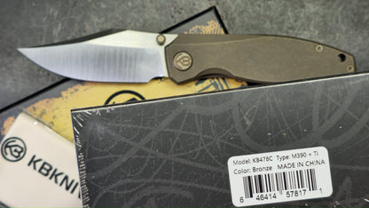 Kubey Classico Bronze Titanium Handle M390 Blade