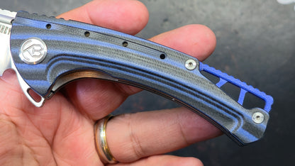 KUBEY Tarzan G10 Handle AUS 10 Blade