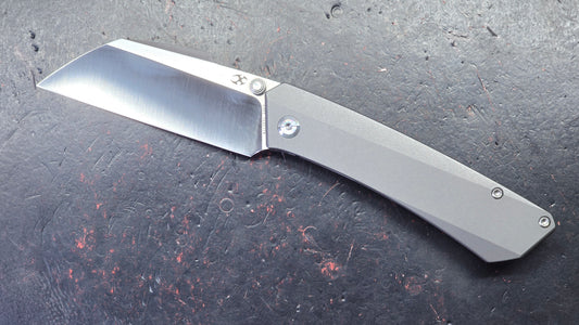 Kansept Contra Gray Titanium Handle CPM S90V Blade