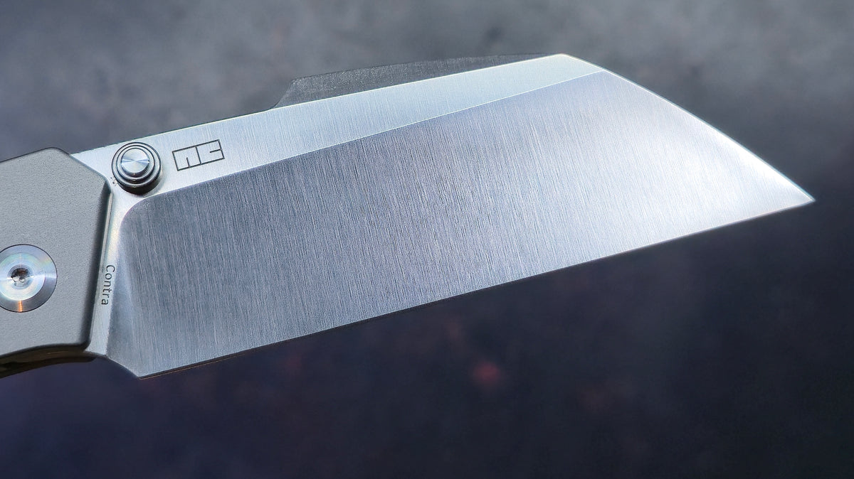 Kansept Contra Gray Titanium Handle CPM S90V Blade