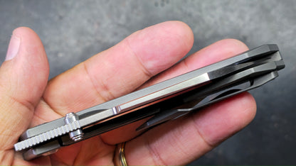 Kansept Contra Gray Titanium Handle CPM S90V Blade