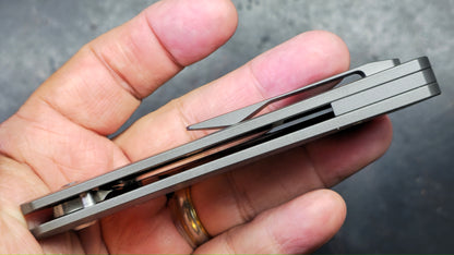 Kansept Contra Gray Titanium Handle CPM S90V Blade