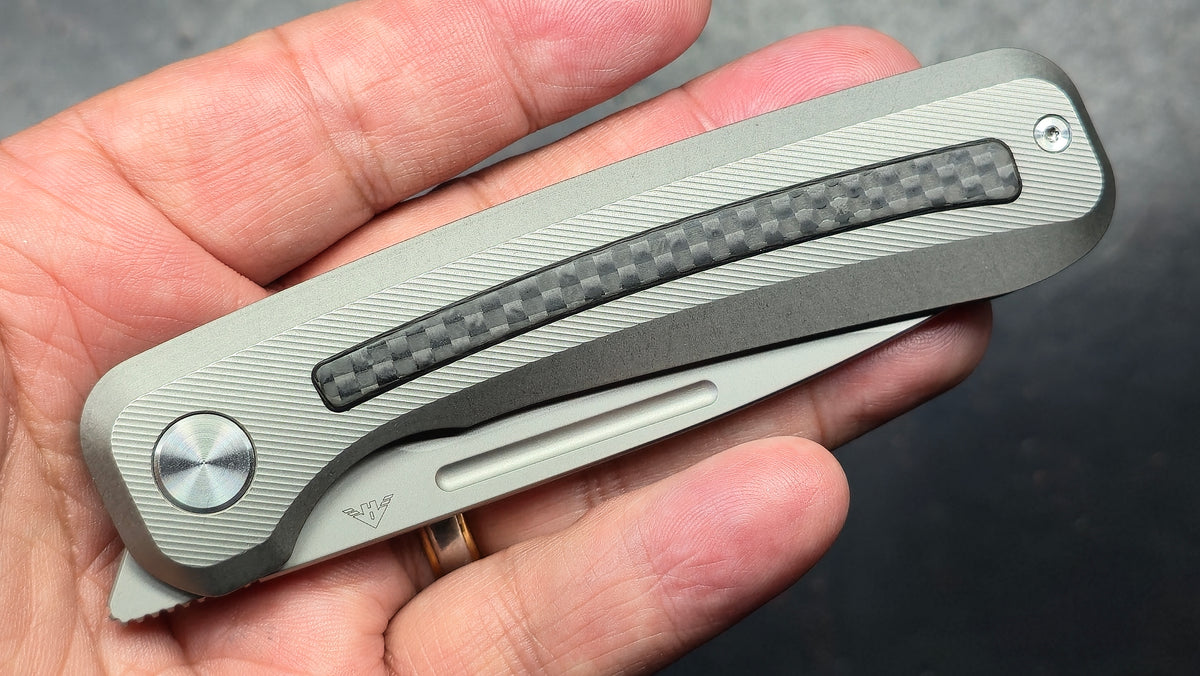 Miguron AM8 Ameight Morad II Titanium/Carbon Fiber Handle CPM S90V Blade
