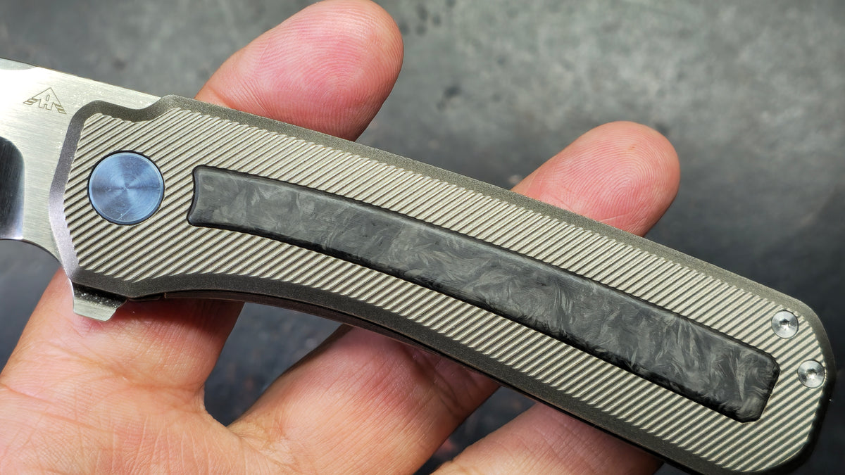 Miguron AM8 Ameight Morad Titanium/Carbon Fiber Handle CPM M390 Blade