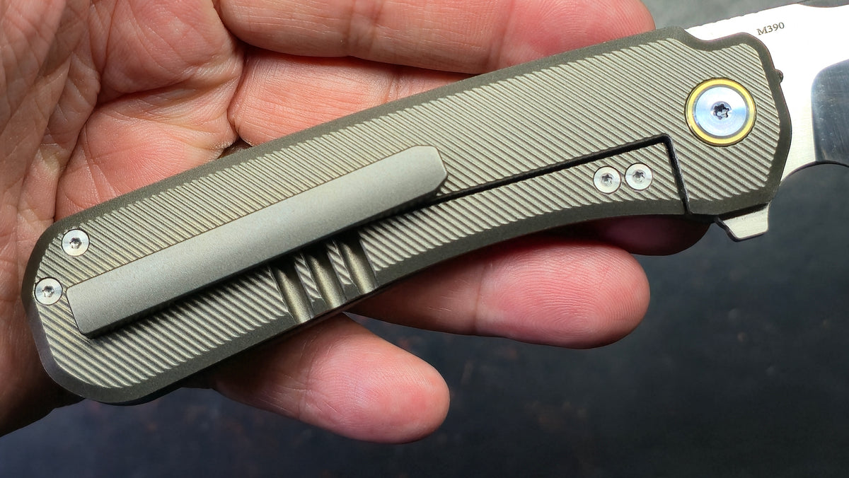 Miguron AM8 Ameight Morad Titanium/Carbon Fiber Handle CPM M390 Blade
