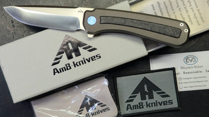 Miguron AM8 Ameight Morad Titanium/Carbon Fiber Handle CPM M390 Blade