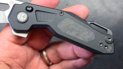 Ketuo Mini Griffin Button Liner Lock G10/CF Handle 14c28n Blade