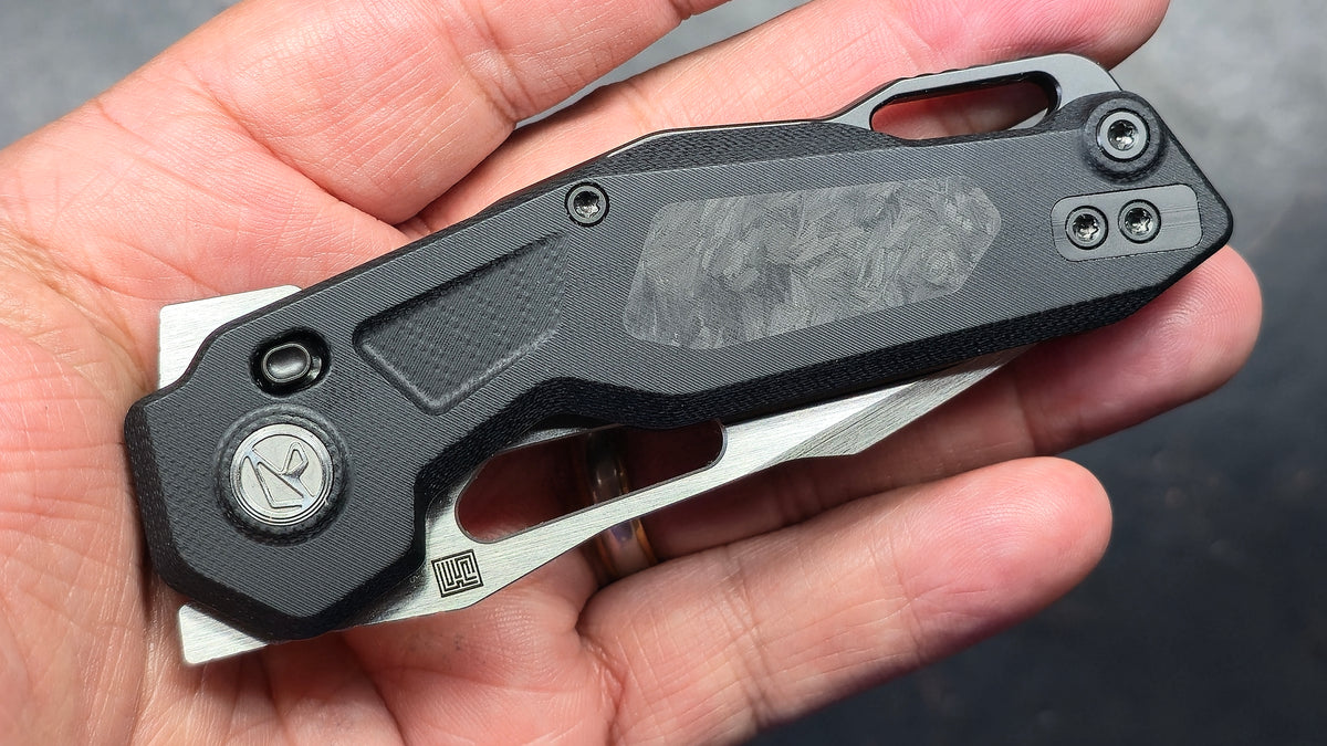 Ketuo Mini Griffin Button Liner Lock G10/CF Handle 14c28n Blade