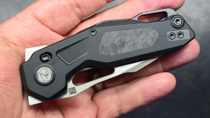 Ketuo Mini Griffin Button Liner Lock G10/CF Handle 14c28n Blade