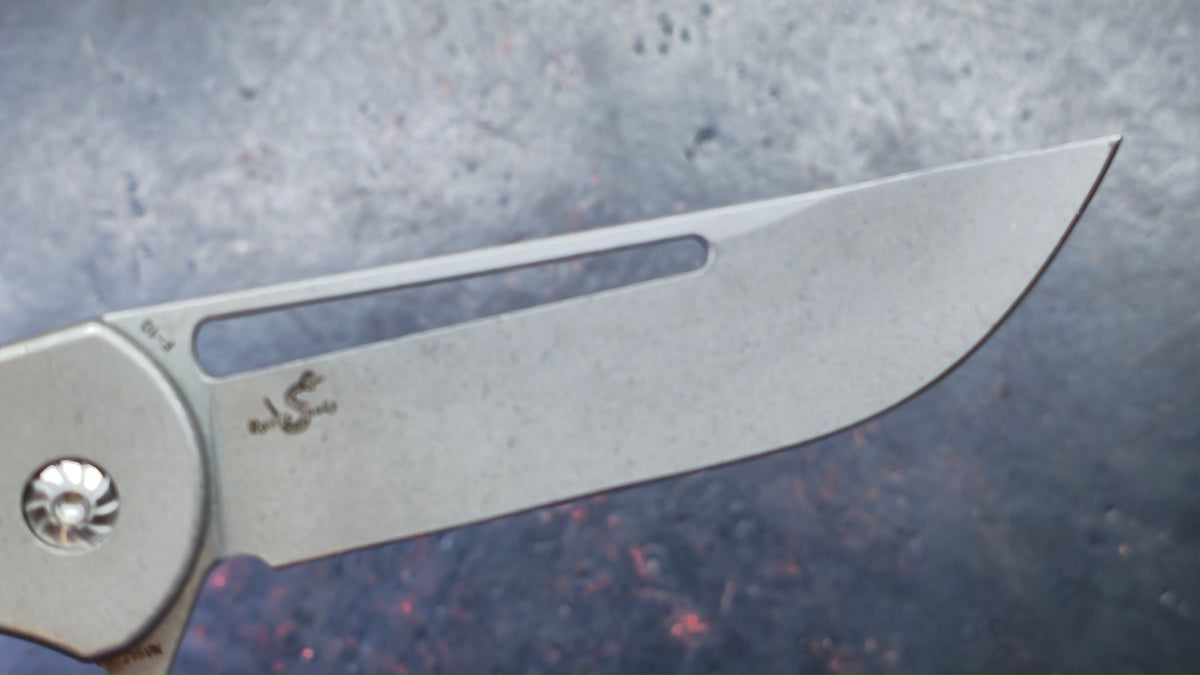 Forest Elf Rattle Snake F-10 (Ringing / Tuning Fork) Titanium Micarta Handle S35VN Blade