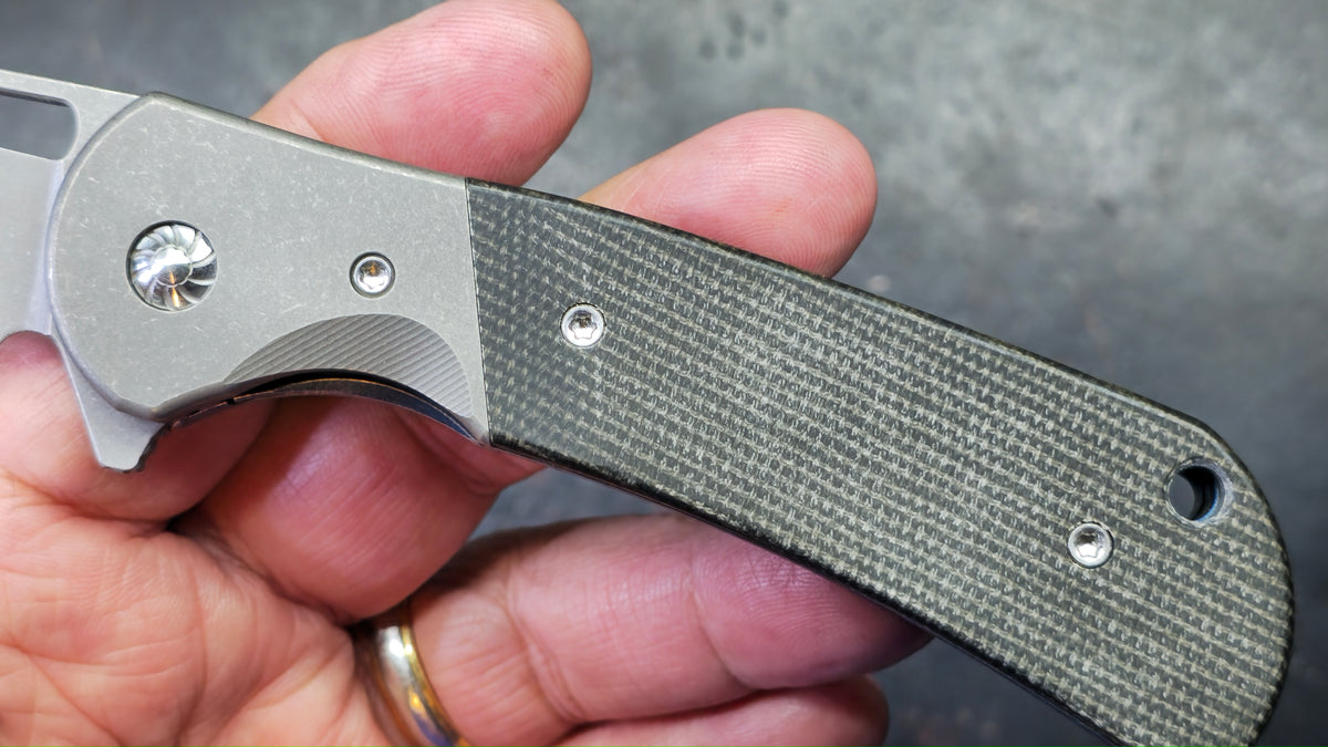 Forest Elf Rattle Snake F-10 (Ringing / Tuning Fork) Titanium Micarta Handle S35VN Blade