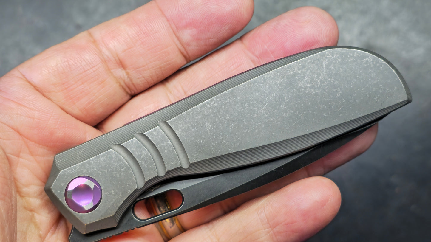 Poikilo Blade Gecko V2 Dark SW Titanium Handle M398 Blade