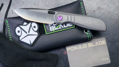 Poikilo Blade Gecko V2 Dark SW Titanium Handle M398 Blade