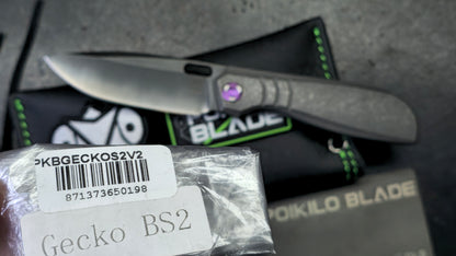 Poikilo Blade Gecko V2 Dark SW Titanium Handle M398 Blade