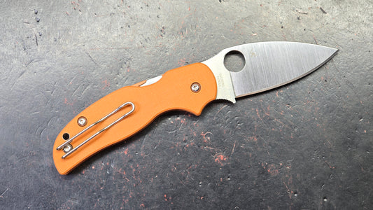 Spyderco Sage 5 Burnt Orange G10 Handle CPM REX 121 Blade