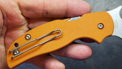 Spyderco Sage 5 Burnt Orange G10 Handle CPM REX 121 Blade