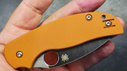 Spyderco Sage 5 Burnt Orange G10 Handle CPM REX 121 Blade