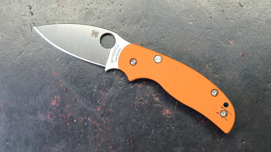 Spyderco Sage 6 Burnt Orange G-10 Handle CPM REX 121