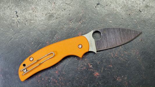 Spyderco Sage 6 Burnt Orange G-10 Handle CPM REX 121