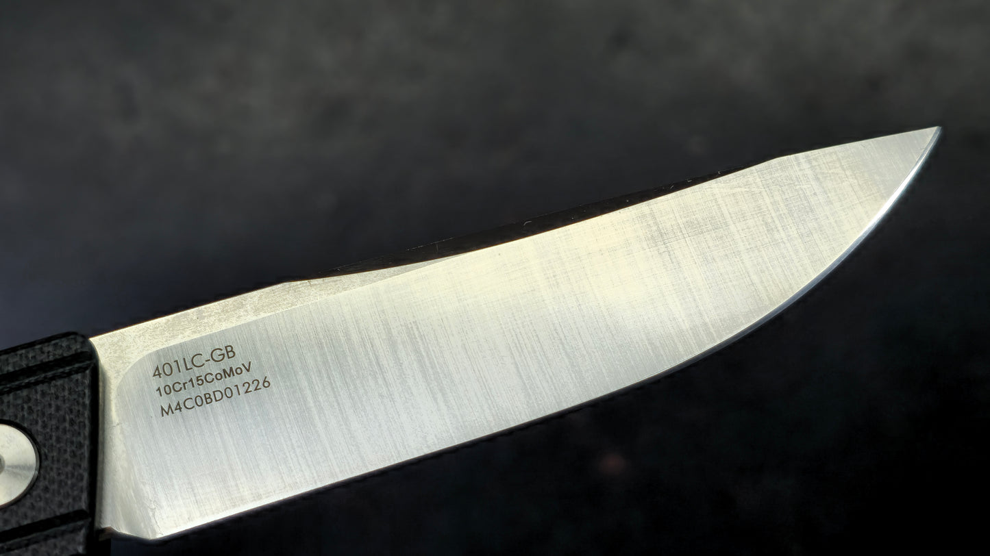 SRM Gent SRM401LCGB Black G10 Handle 10Cr15CoMoV Blade