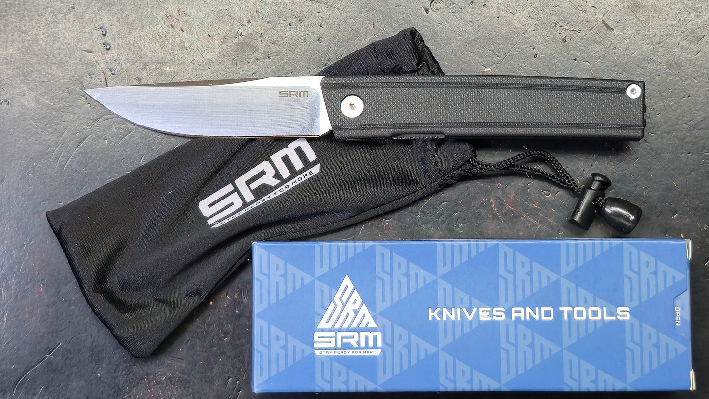 SRM Gent SRM401LCGB Black G10 Handle 10Cr15CoMoV Blade