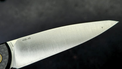SRM Qrick SRM408LKB Linerlock Black G10/Carbon Fiber Handle 14C28N Blade