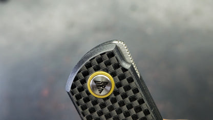 SRM Qrick SRM408LKB Linerlock Black G10/Carbon Fiber Handle 14C28N Blade
