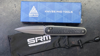 SRM Twin SRM251MB-GB Carbon Fiber Handle N690 Blade