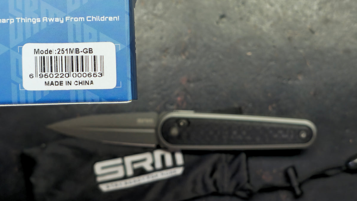 SRM Twin SRM251MB-GB Carbon Fiber Handle N690 Blade