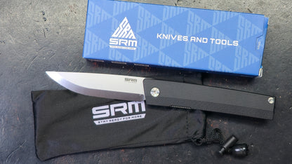 SRM Gent SRM401LGB Black G10 Handle 10Cr15CoMoV (SCANDI) Blade