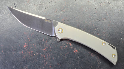 SRM Asika 1411-TZ Titanium Handle 154CM Blade